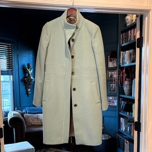 JCrew Seafoam Doublecloth Coat with Belt
